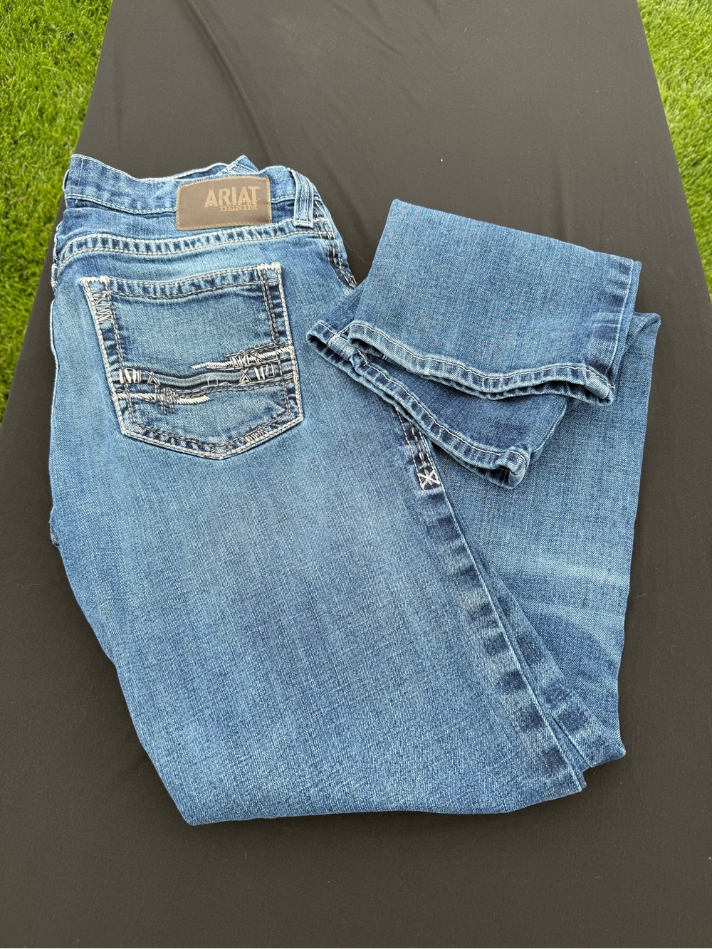 Ariat M5 Straight Leg Jeans Size 34x38 Stretch Western Cowboy Rodeo